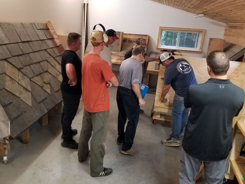 Introduction to Slate Roof Installation class at the Slate Roofing Contractors Association conference Introduction to Slate Roof Installation class at the Slate Roofing Contractors Association conference